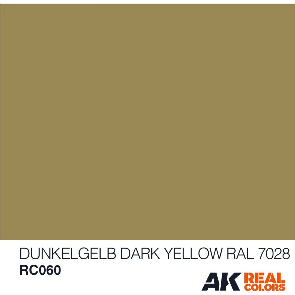 AK INTERACTIVE Real Colors Dunkelgelb-Dark Yellow RAL 7028 akril lakk festék 10ml