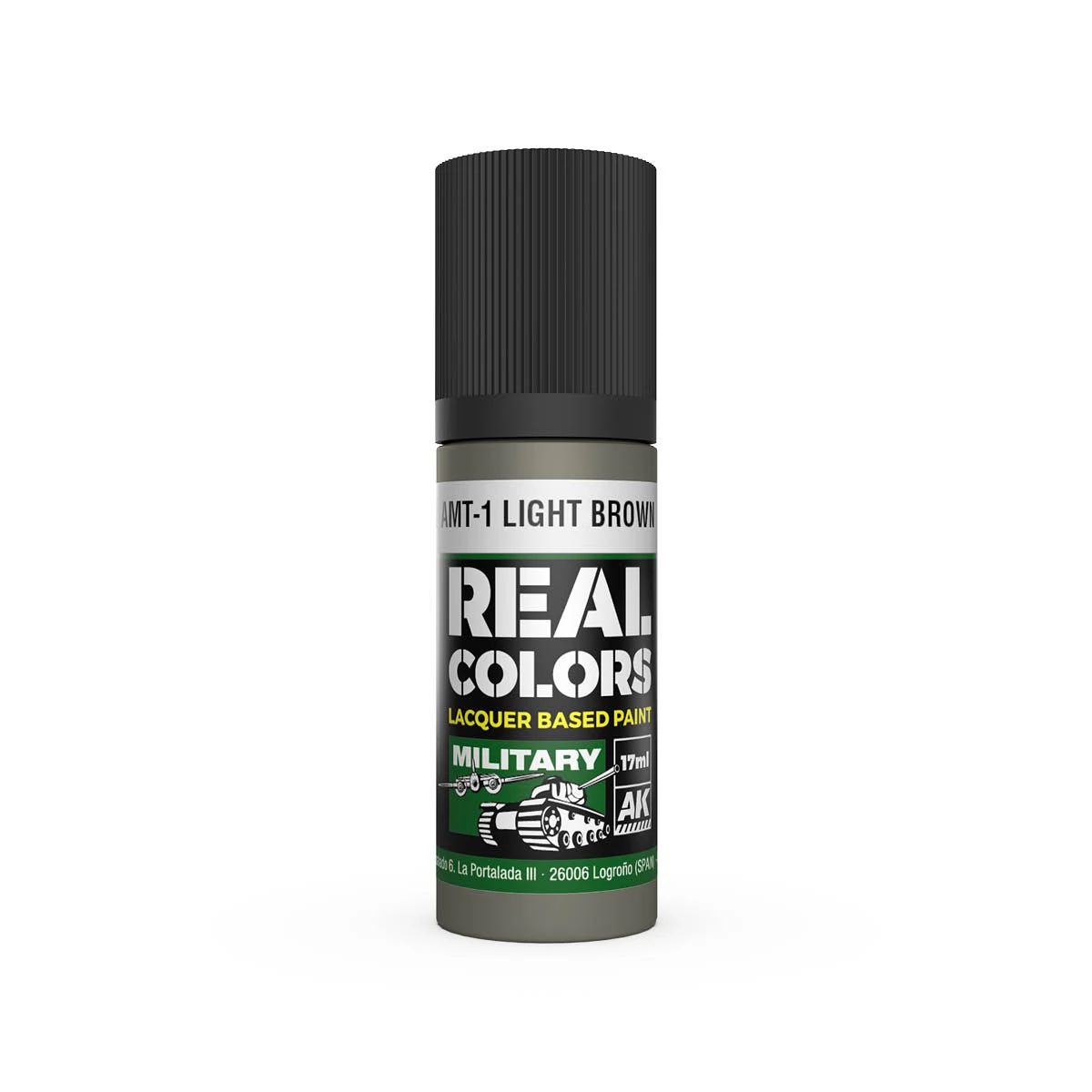 AK INTERACTIVE Real Colors Lacquer Based Paint AMT-1 Light Brown világosbarna lakk alapú festék 17ml