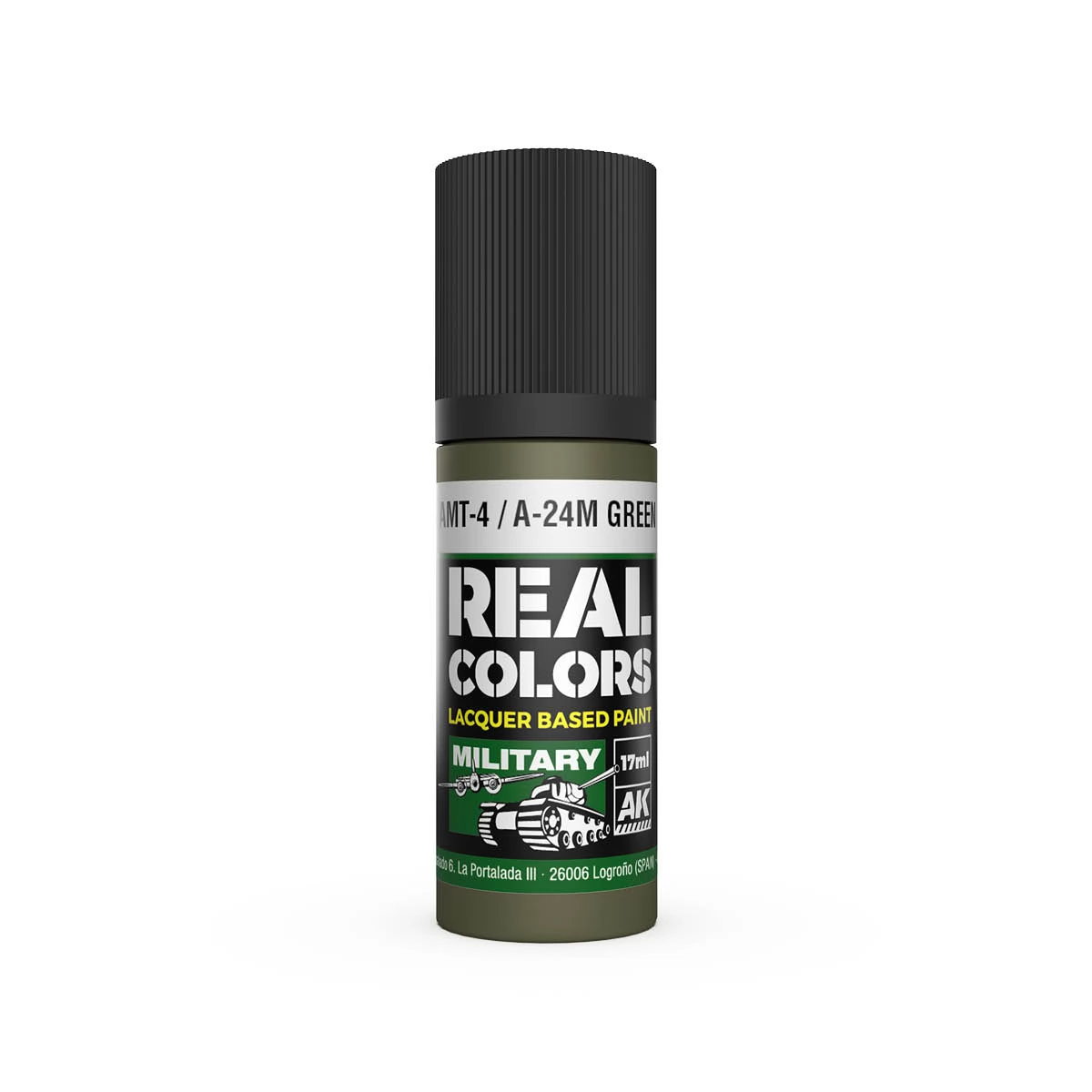 AK INTERACTIVE Real Colors Lacquer Based Paint AMT-4 / A-24m Green zöld lakk alapú festék 17ml