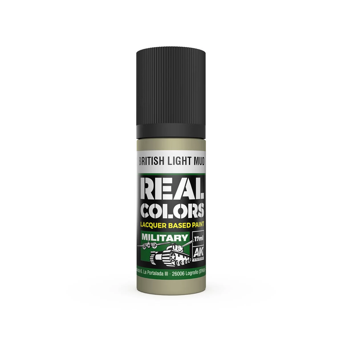AK INTERACTIVE Real Colors Lacquer Based Paint British Light Mud világosbarna lakk alapú festék 17ml