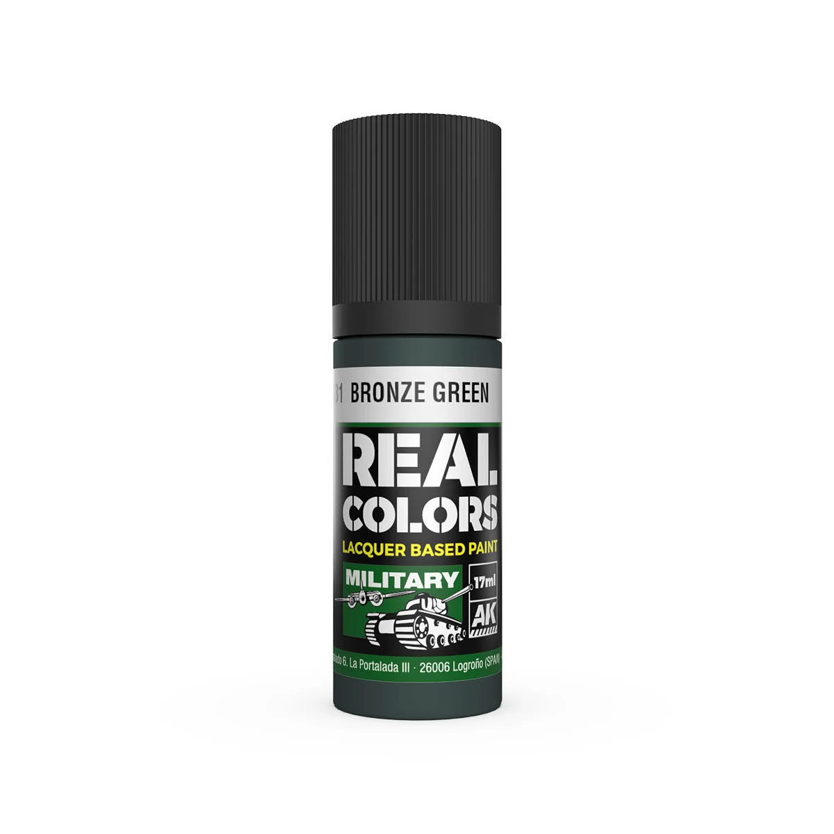 AK INTERACTIVE Real Colors Lacquer Based Paint Bronze Green zöld lakk alapú festék 17ml