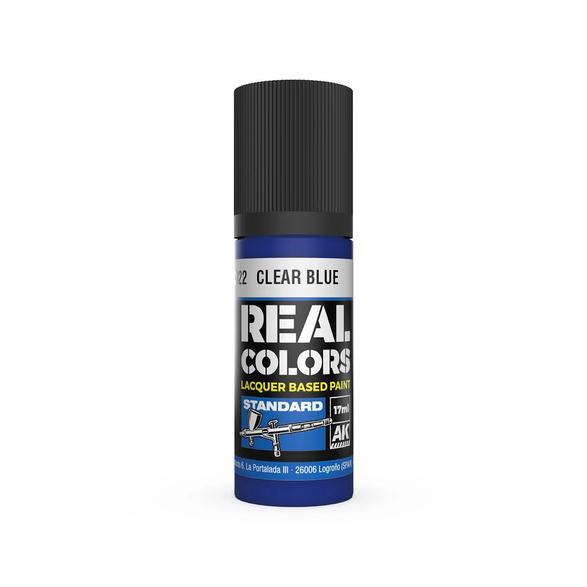 AK INTERACTIVE Real Colors Lacquer Based Paint Clear Blue átlátszó kék lakk alapú festék 17ml