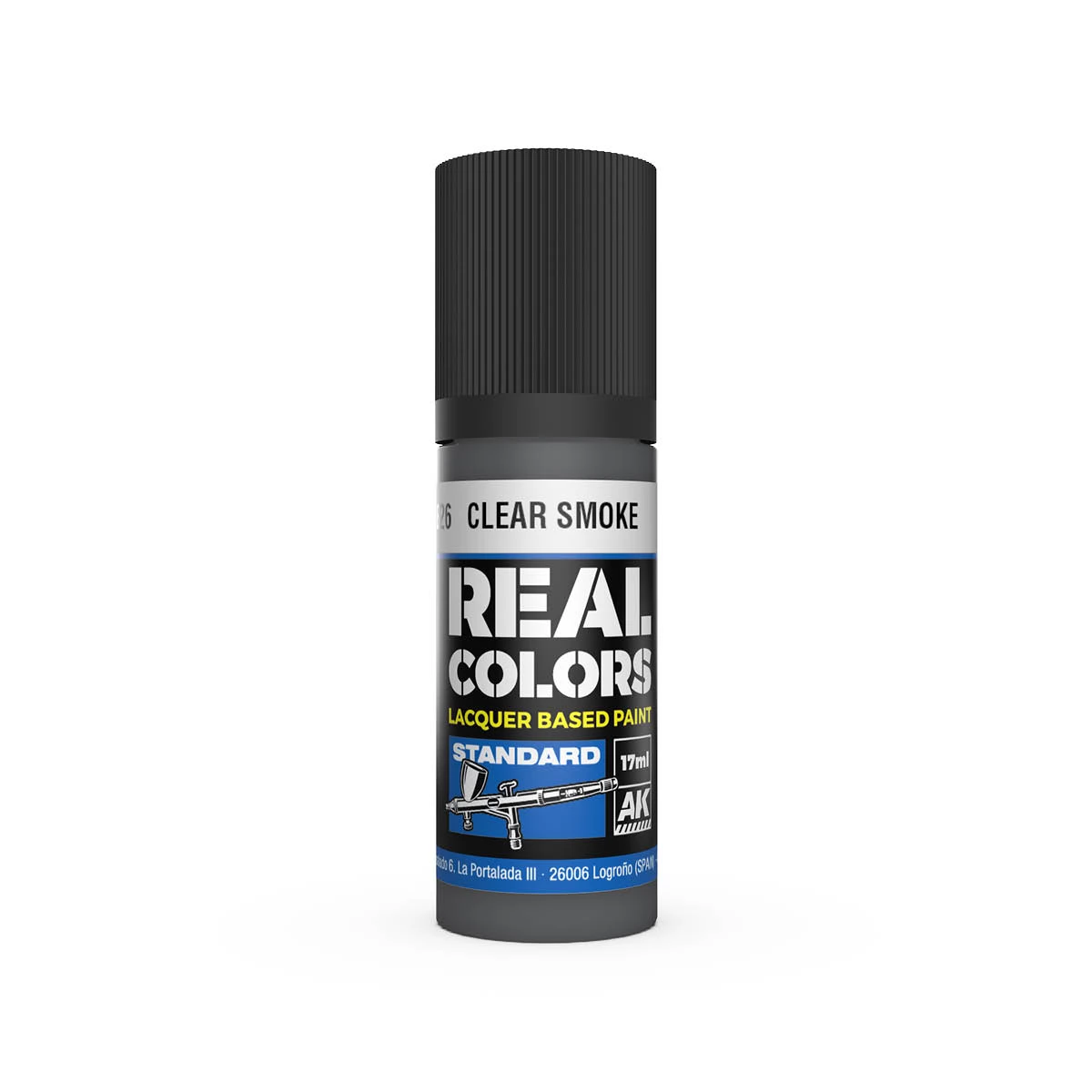 AK INTERACTIVE Real Colors Lacquer Based Paint Clear Smoke átlátszó szürke lakk alapú festék 17ml