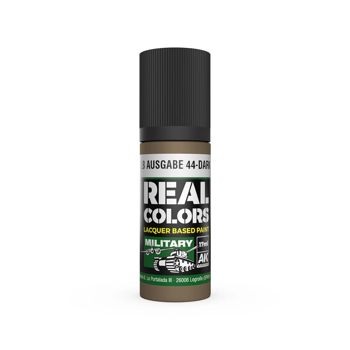 AK INTERACTIVE Real Colors Lacquer Based Paint Dunkelgelb Ausgabe 44-Dark Yellow 1944 RAL 7028 sötétsárga lakk alapú festék 17ml