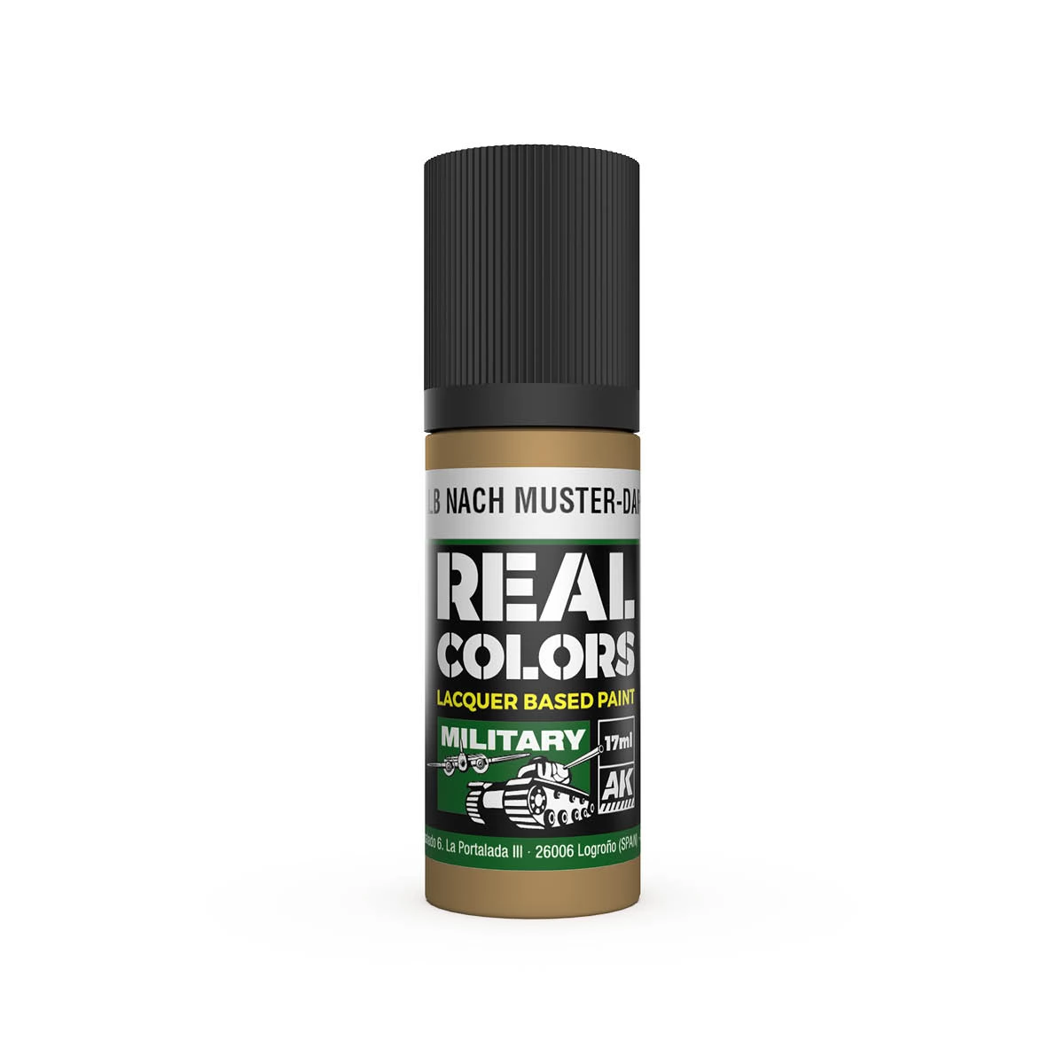 AK INTERACTIVE Real Colors Lacquer Based Paint Dunkelgelb Nach Muster-Dark Yellow sötétsárga lakk alapú festék 17ml