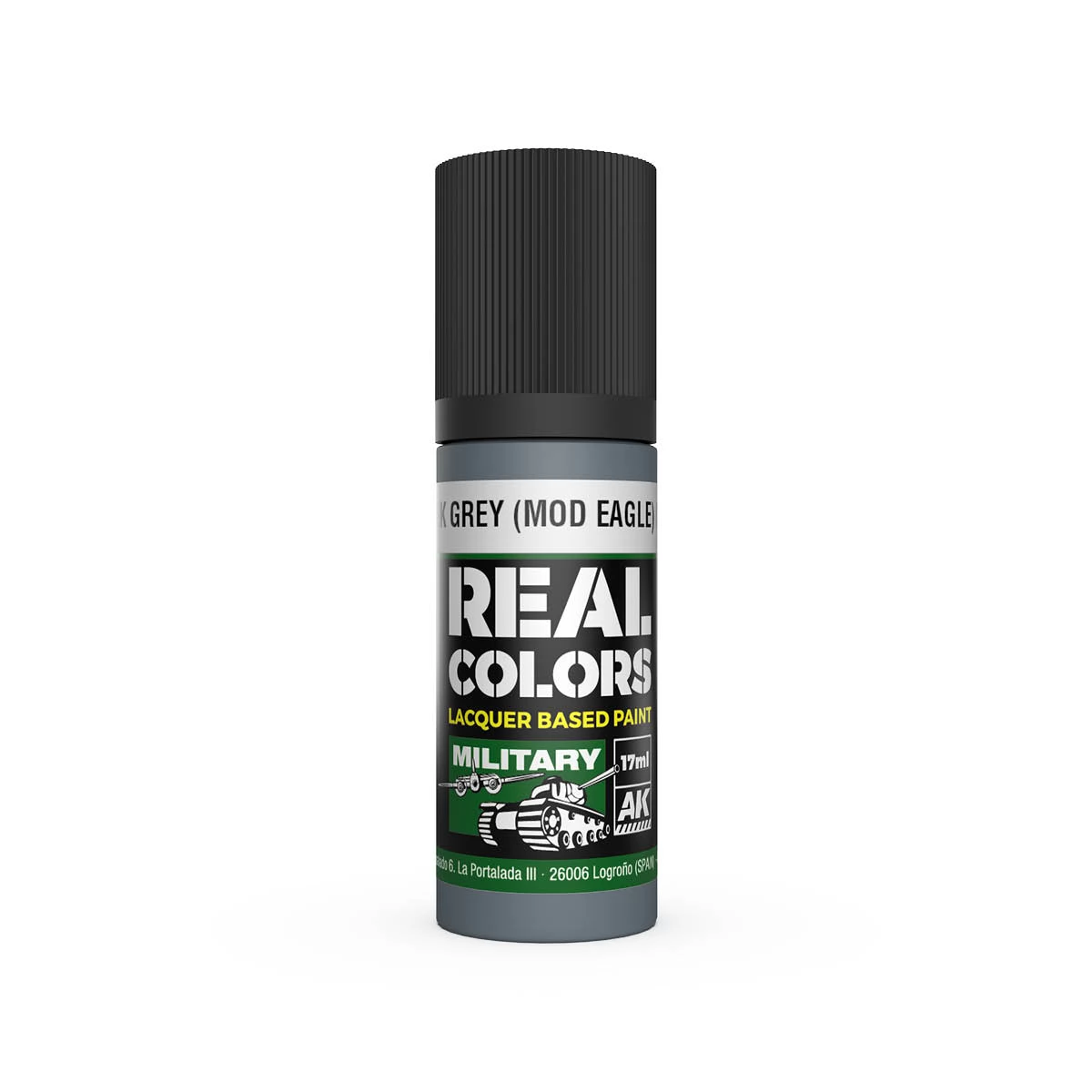 AK INTERACTIVE Real Colors Lacquer Based Paint F-15 Dark Grey (Mod Eagle) FS 36176 sötétszürke lakk alapú festék 17ml