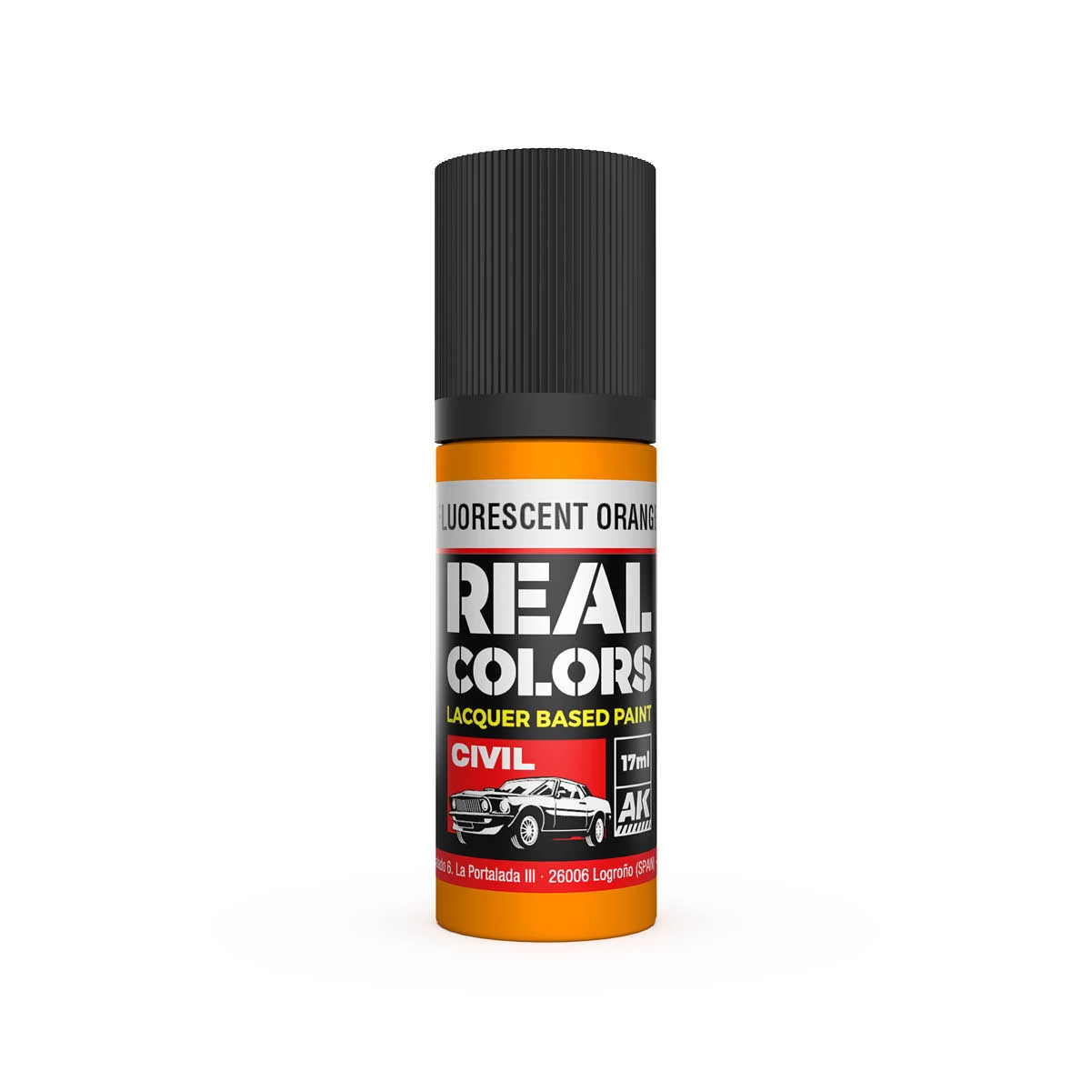 AK INTERACTIVE Real Colors Lacquer Based Paint Fluorescent Orange naranacssárga lakk alapú festék 17ml
