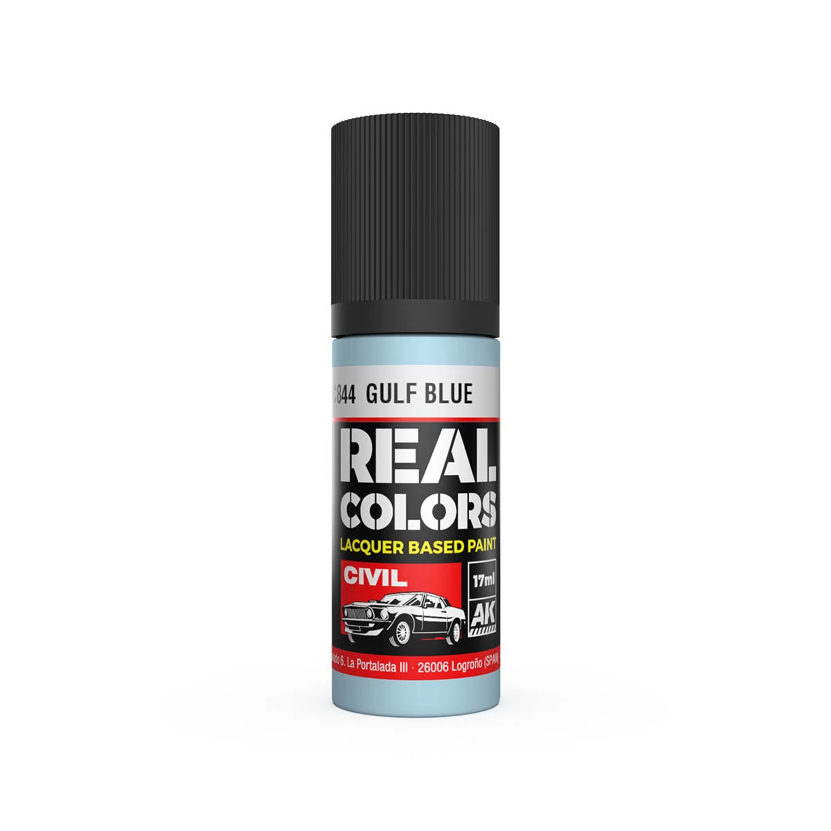 AK INTERACTIVE Real Colors Lacquer Based Paint Gulf Blue világoskék lakk alapú festék 17ml