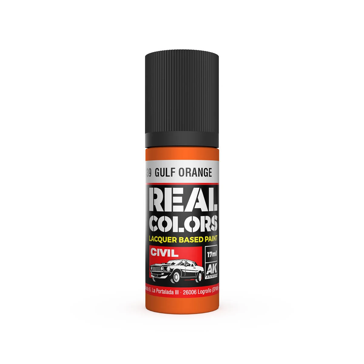 AK INTERACTIVE Real Colors Lacquer Based Paint Gulf Orange naranacssárga lakk alapú festék 17ml