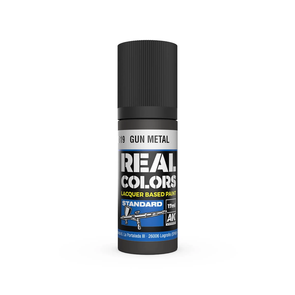 AK INTERACTIVE Real Colors Lacquer Based Paint Gun Metal szürke lakk alapú festék 17ml