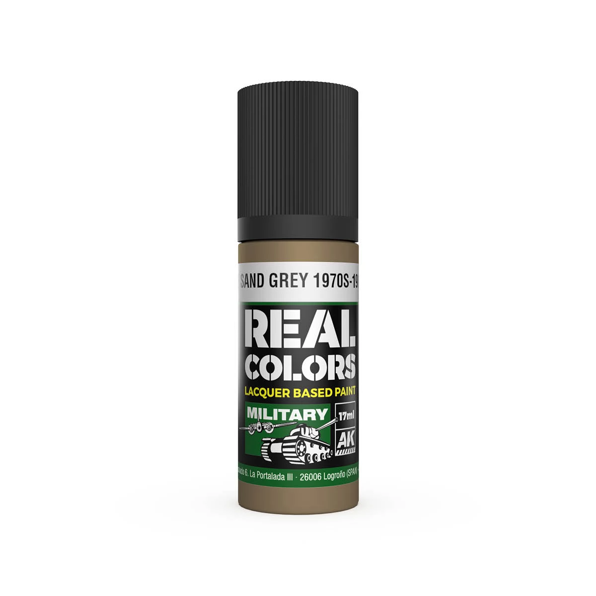 AK INTERACTIVE Real Colors Lacquer Based Paint IDF Sand Grey 1970s-1980s homokszürke lakk alapú festék 17ml