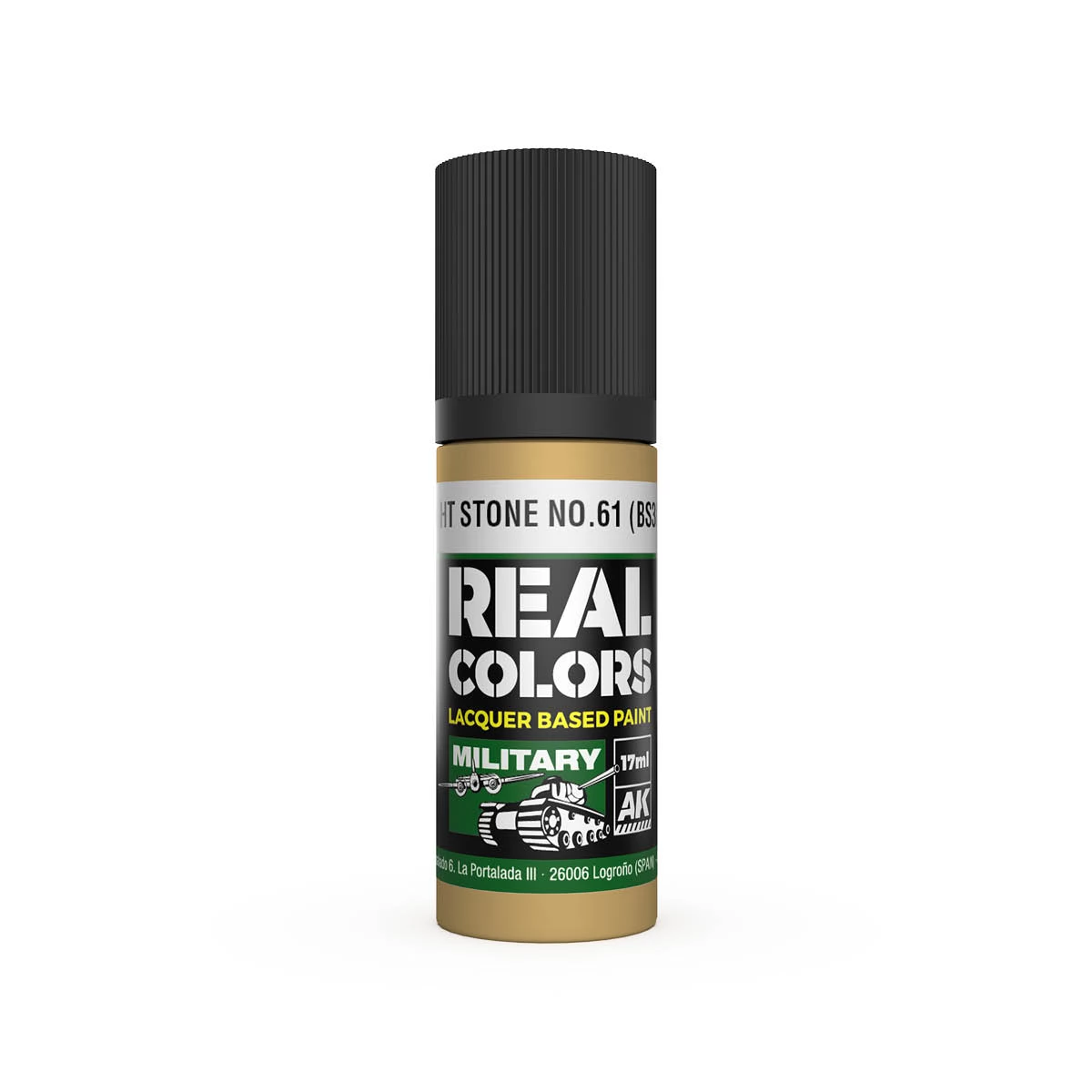 AK INTERACTIVE Real Colors Lacquer Based Paint Light Stone No.61 (BS381) világosbarna lakk alapú festék 17ml