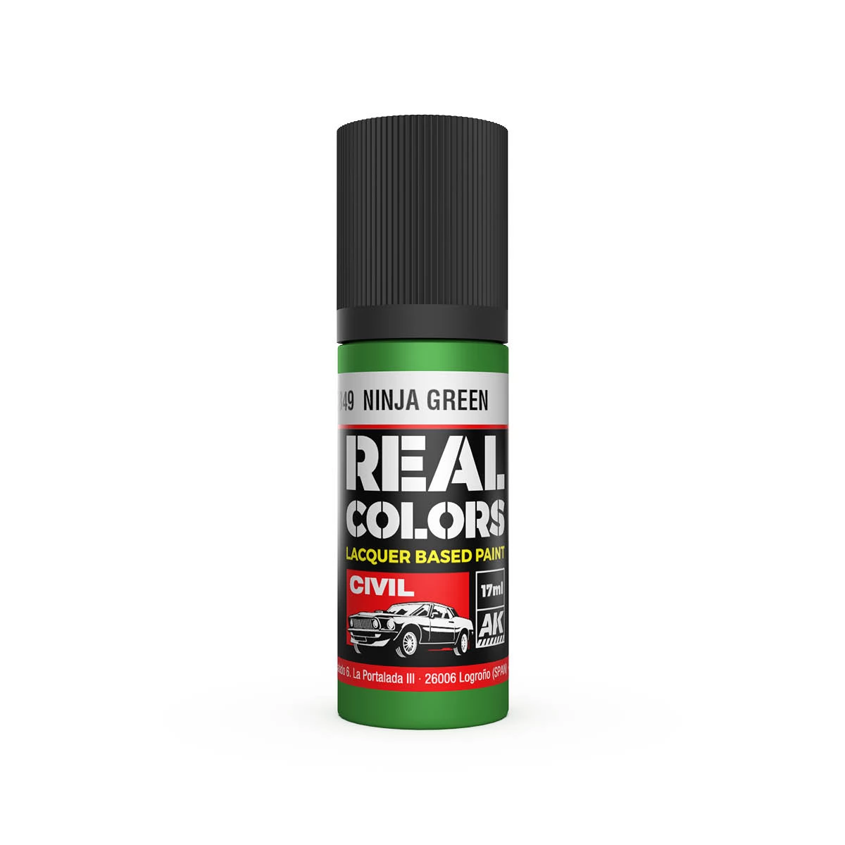 AK INTERACTIVE Real Colors Lacquer Based Paint Ninja Green zöld lakk alapú festék 17ml