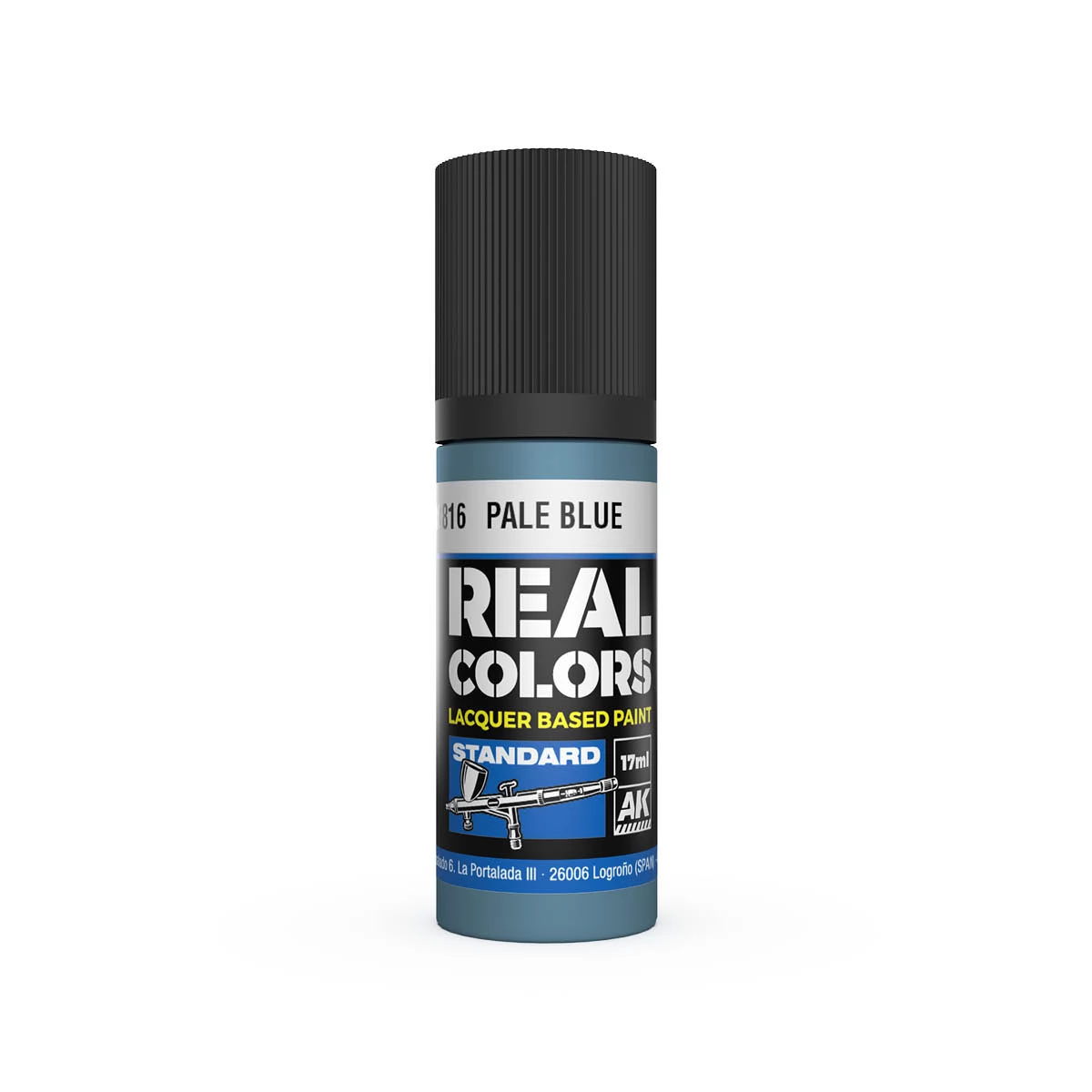 AK INTERACTIVE Real Colors Lacquer Based Paint Pale Blue fakókék lakk alapú festék 17ml