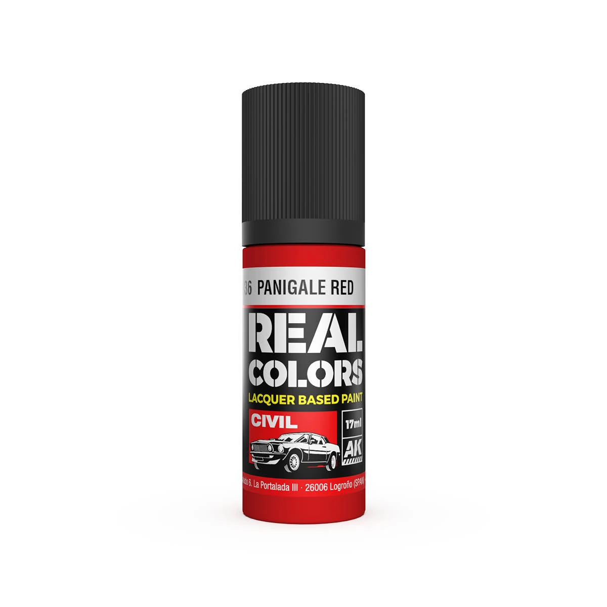 AK INTERACTIVE Real Colors Lacquer Based Paint Panigale Red vörös lakk alapú festék 17ml