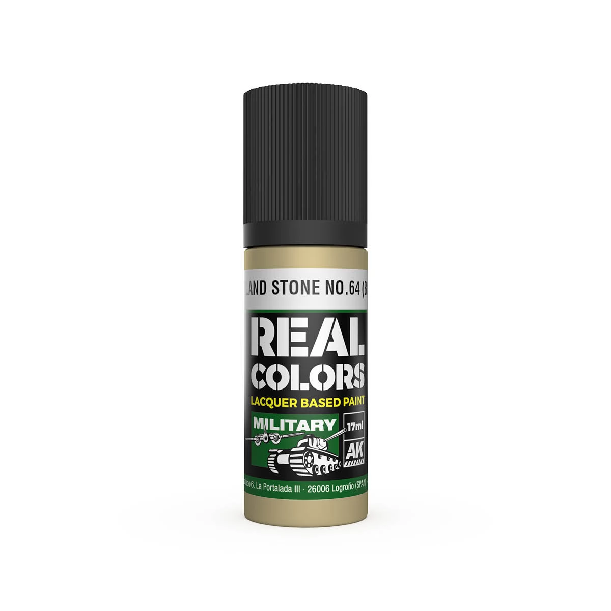 AK INTERACTIVE Real Colors Lacquer Based Paint Portland Stone No.64 (BS381) világosbarna lakk alapú festék 17ml