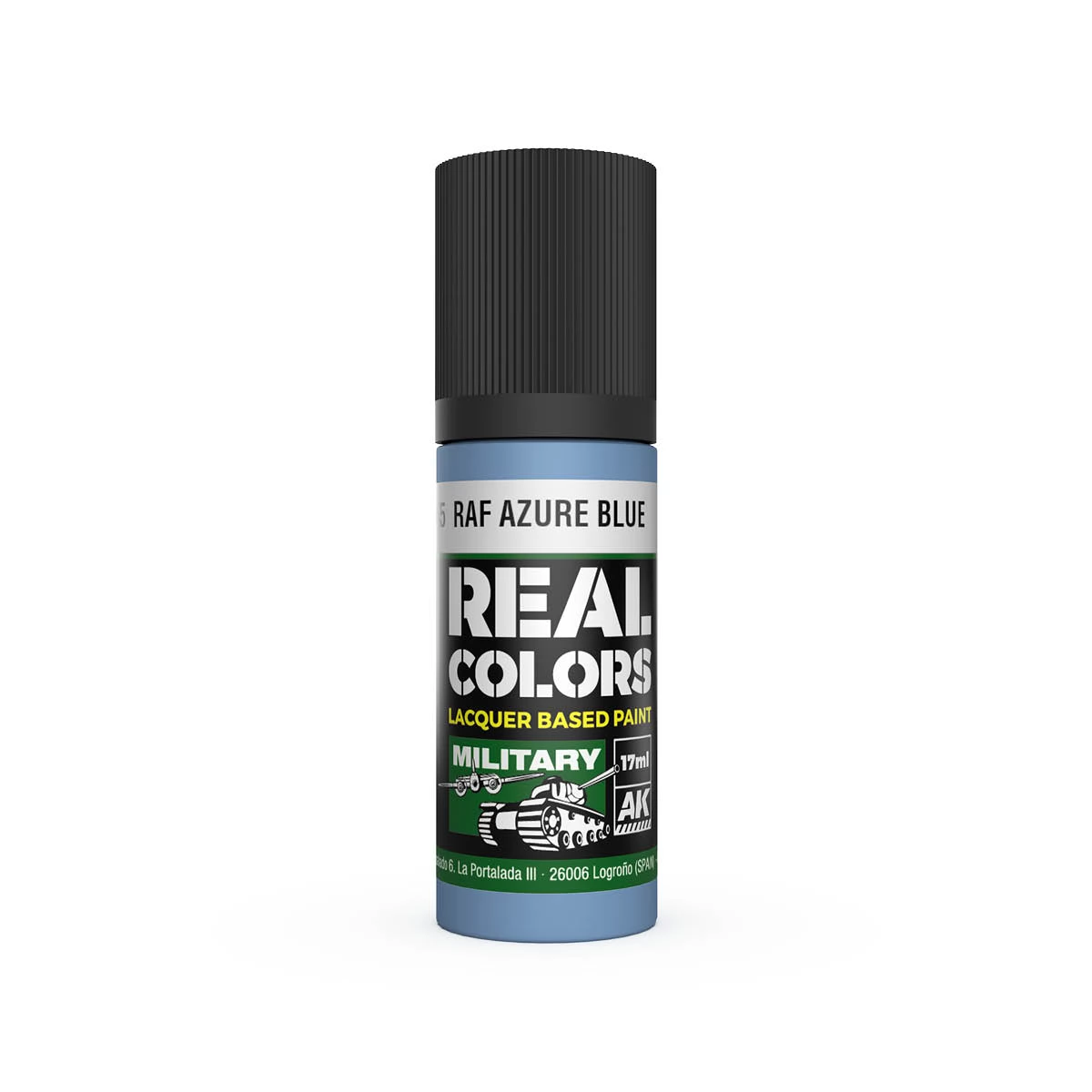 AK INTERACTIVE Real Colors Lacquer Based Paint RAF Azure Blue azurkék lakk alapú festék 17ml