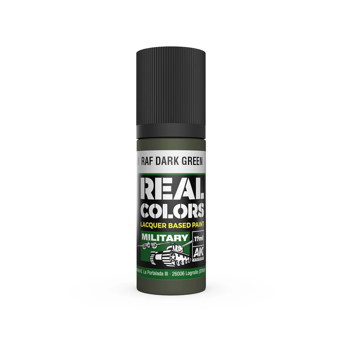 AK INTERACTIVE Real Colors Lacquer Based Paint RAF Dark Green sötétzöld lakk alapú festék 17ml
