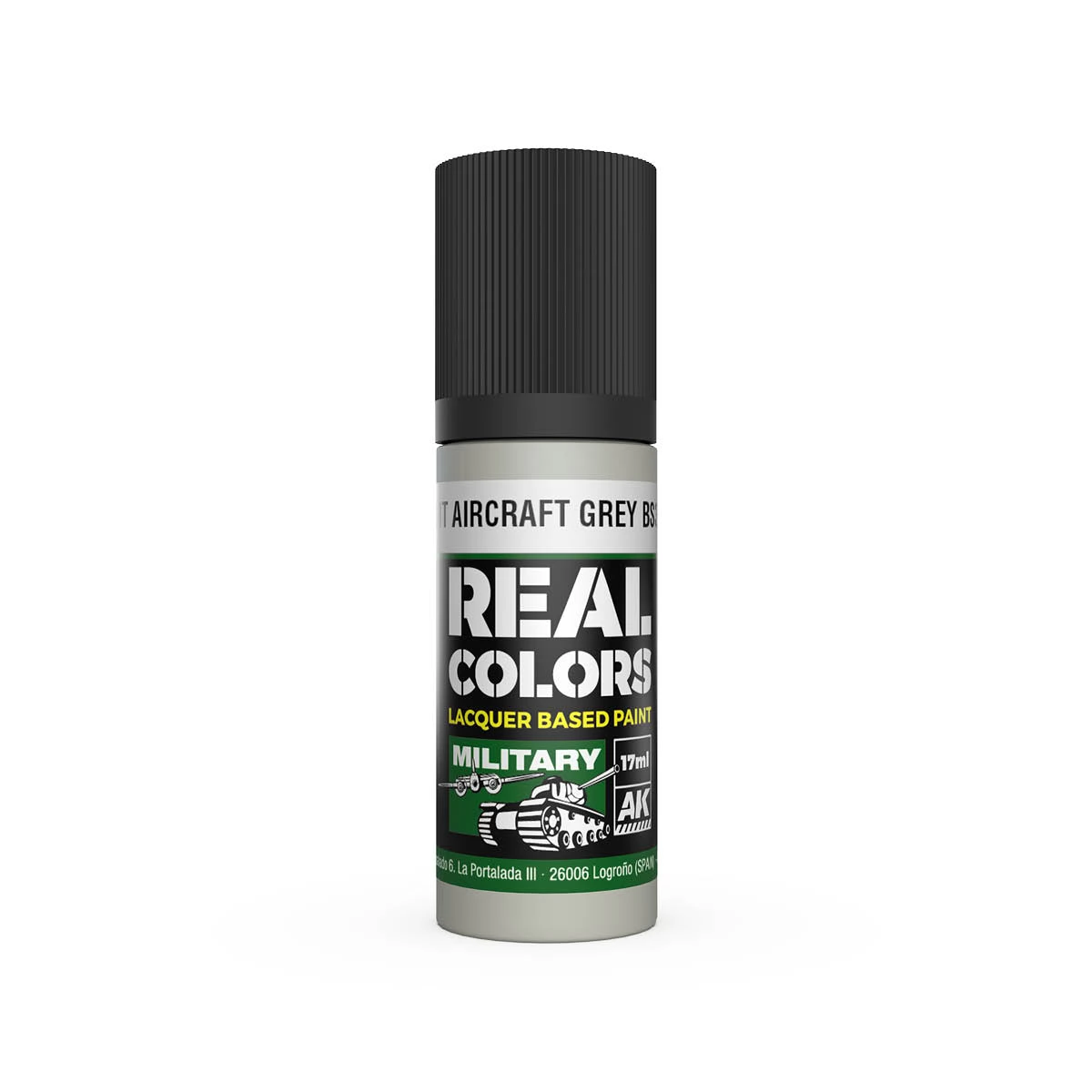 AK INTERACTIVE Real Colors Lacquer Based Paint RAF Light Aircraft Grey BS381C/627 szürke lakk alapú festék 17ml
