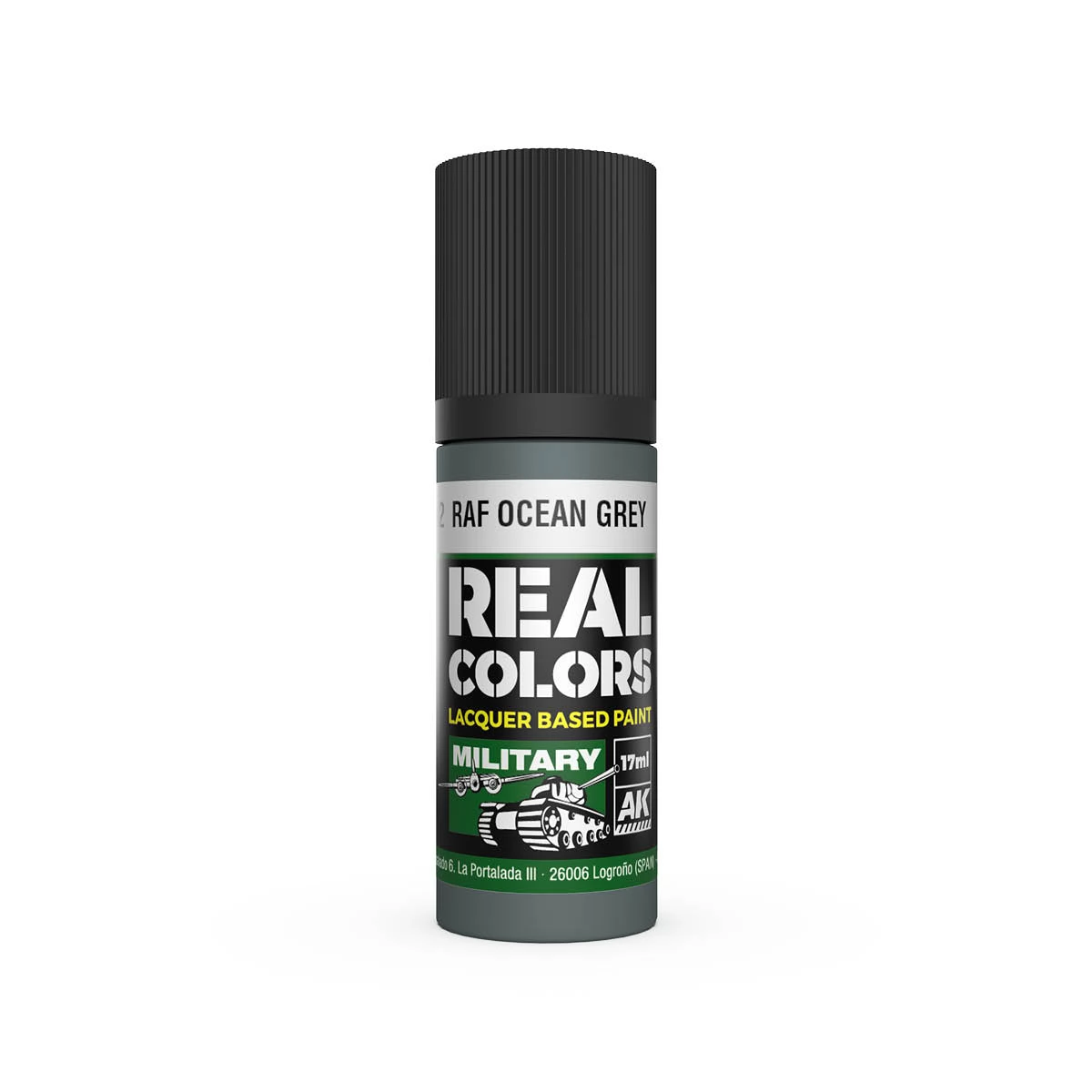 AK INTERACTIVE Real Colors Lacquer Based Paint RAF Ocean Grey szürke lakk alapú festék 17ml