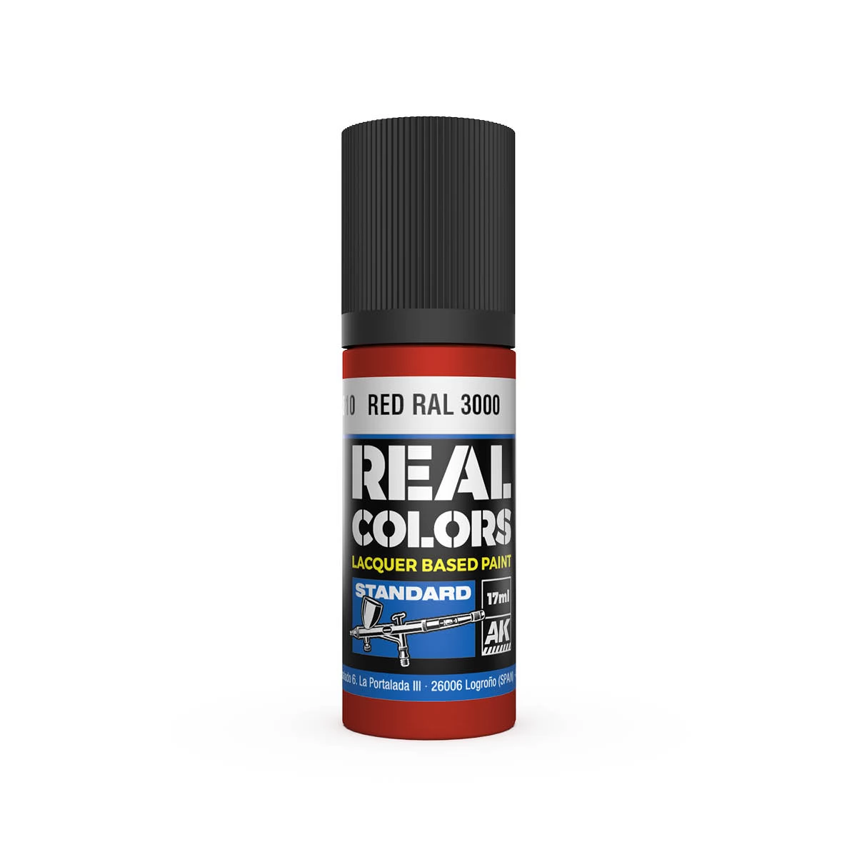 AK INTERACTIVE Real Colors Lacquer Based Paint Red RAL 3000 vörös lakk alapú festék 17ml