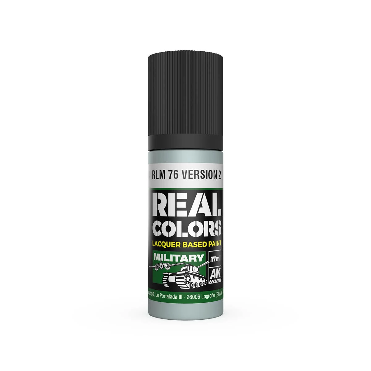 AK INTERACTIVE Real Colors Lacquer Based Paint RLM 76 Version 2 szürke lakk alapú festék 17ml