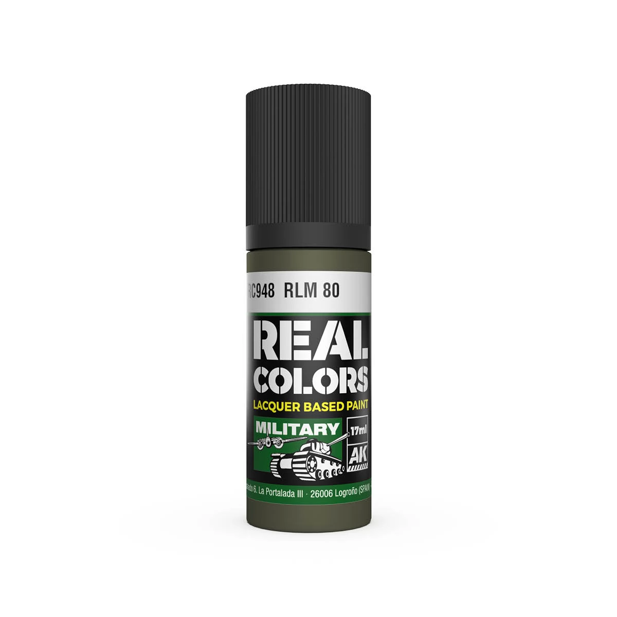 AK INTERACTIVE Real Colors Lacquer Based Paint RLM 80 olivazöld lakk alapú festék 17ml