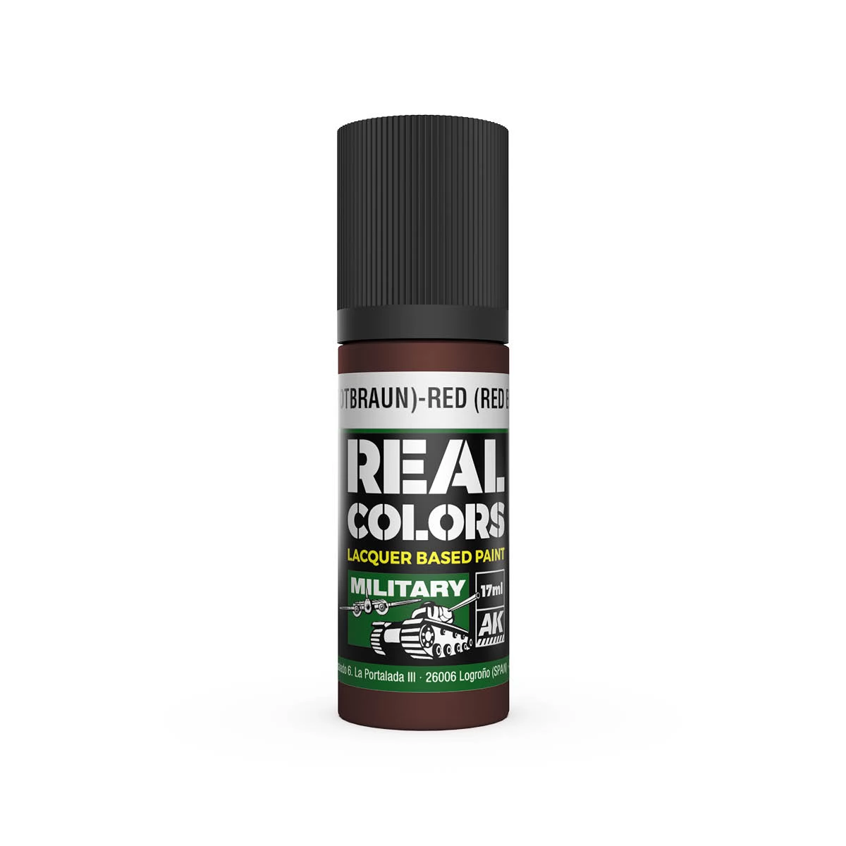 AK INTERACTIVE Real Colors Lacquer Based Paint Rotbraun RAL 8012 vörösesbarna lakk alapú festék 17ml