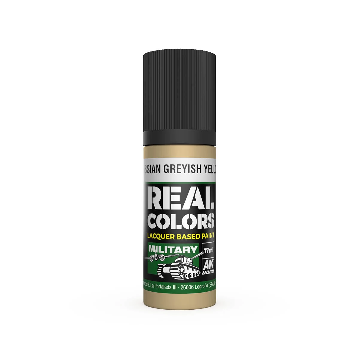 AK INTERACTIVE Real Colors Lacquer Based Paint Russian Greyish Yellow szürkéssárga lakk alapú festék 17ml