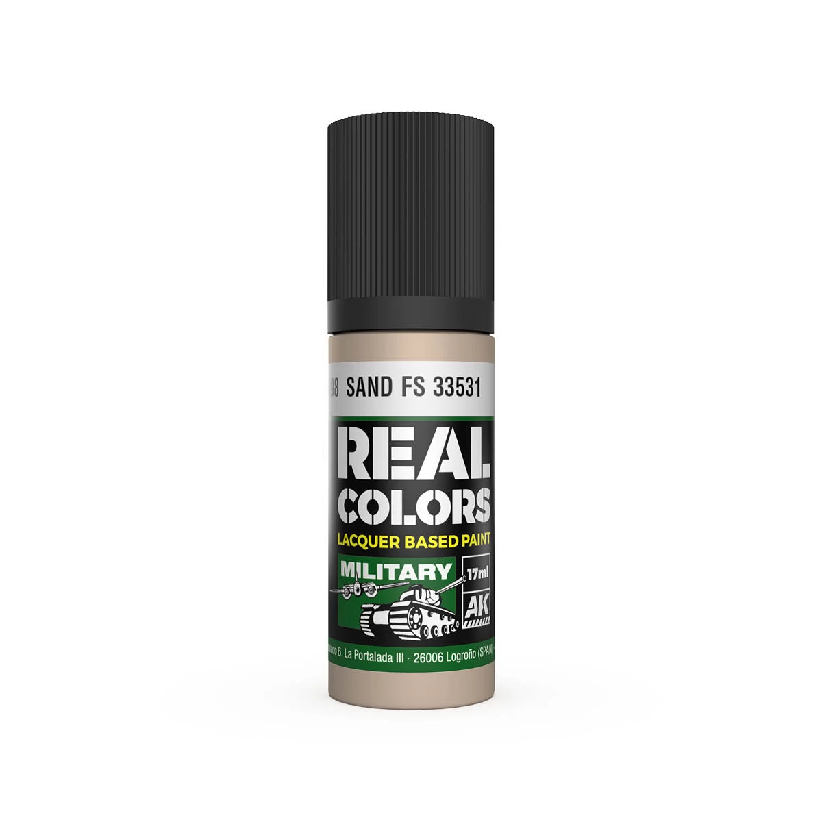 AK INTERACTIVE Real Colors Lacquer Based Paint Sand FS 33531 homokszín lakk alapú festék 17ml