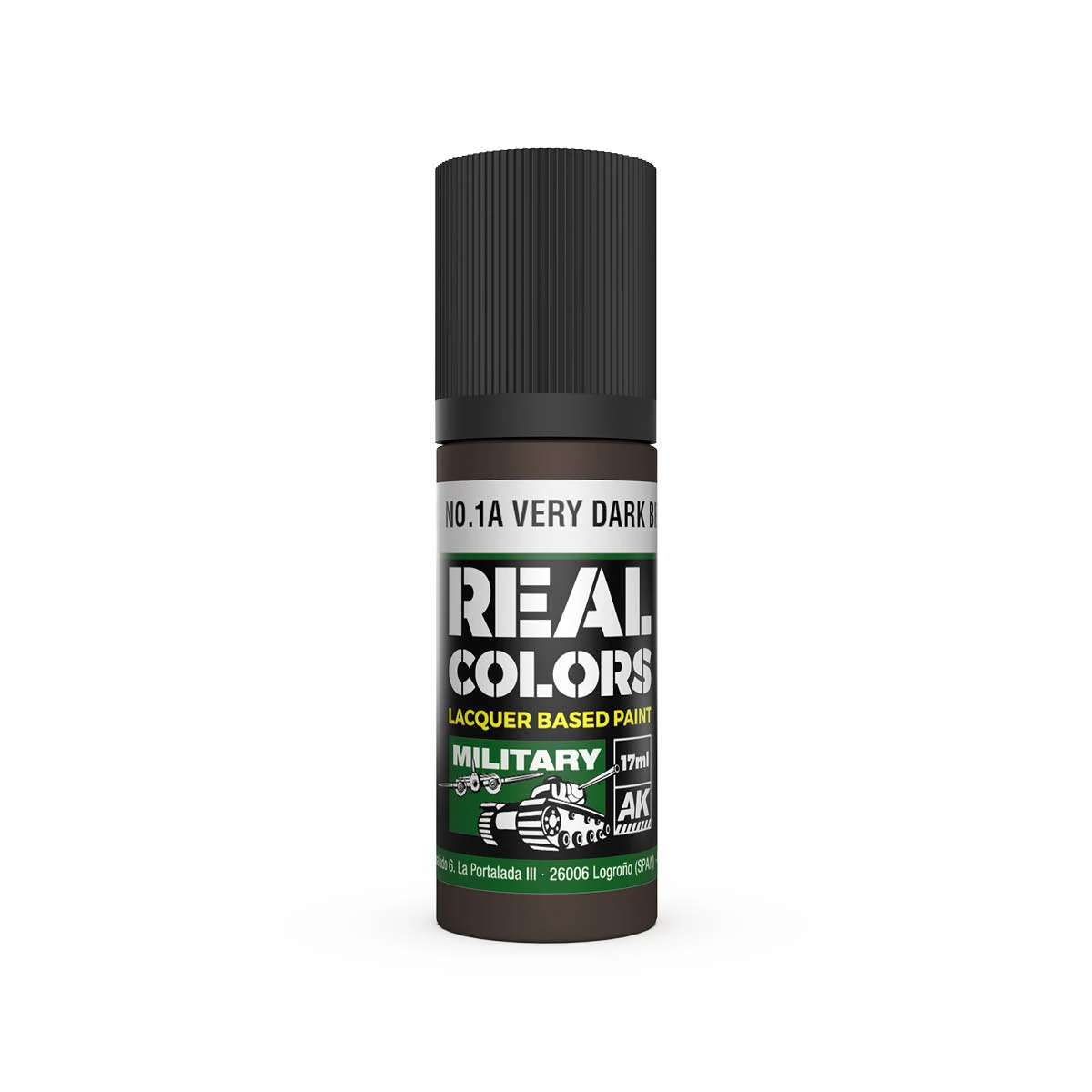 AK INTERACTIVE Real Colors Lacquer Based Paint S.C.C. No.1A Very Dark Brown sötétbarna lakk alapú festék 17ml