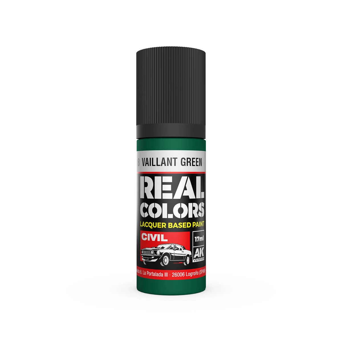 AK INTERACTIVE Real Colors Lacquer Based Paint Vaillant Green zöld lakk alapú festék 17ml