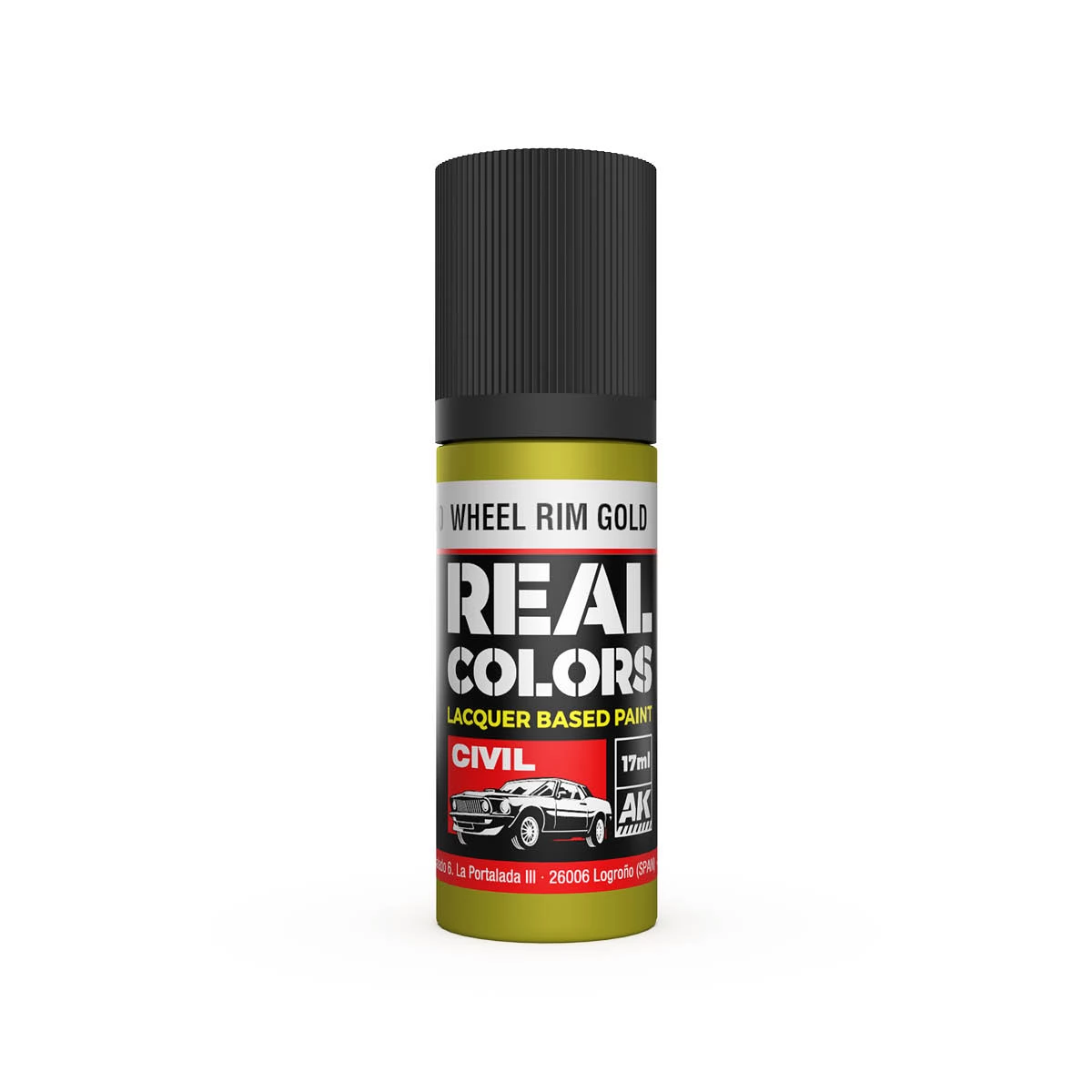 AK INTERACTIVE Real Colors Lacquer Based Paint Wheel Rim Gold arany lakk alapú festék 17ml