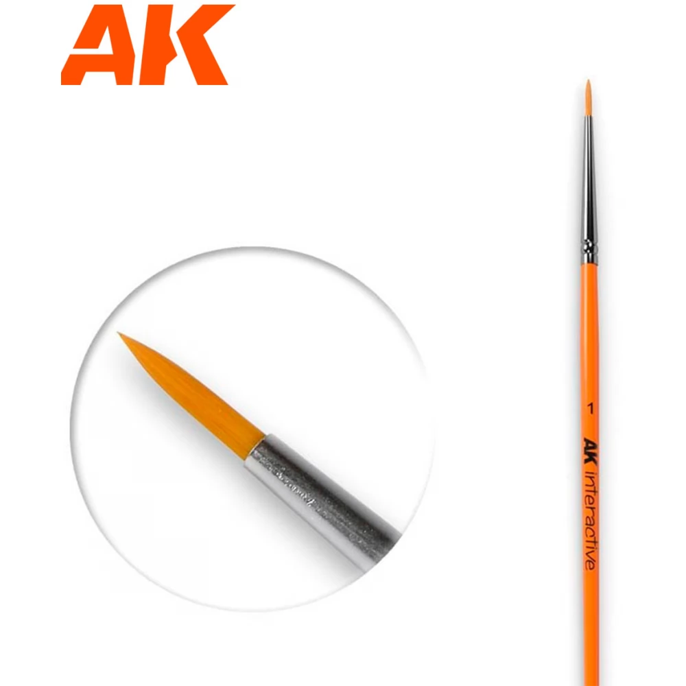 AK INTERACTIVE Round Brush 1 Synthetic kerek fejű ecset