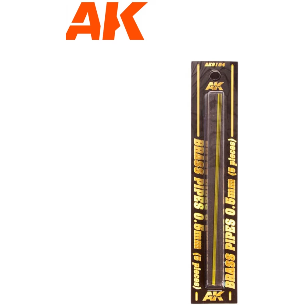 AK INTERACTIVE Réz cső dioráma készítéshez 200x0.5mm 5 darabos szett
