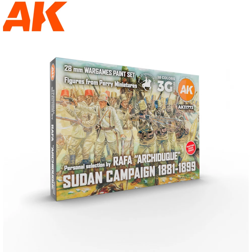 AK INTERACTIVE Signature Set - Sudan Campaign 1881-1899 Personal Mixes by Rafa Archiduque wargame akrilfesték készlet 18x 17ml