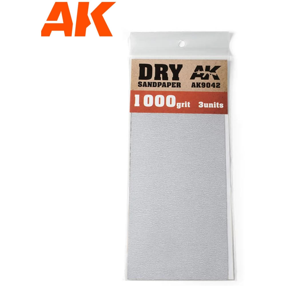 AK INTERACTIVE Száraz csiszolópapír 1000 grit 3 darabos szett