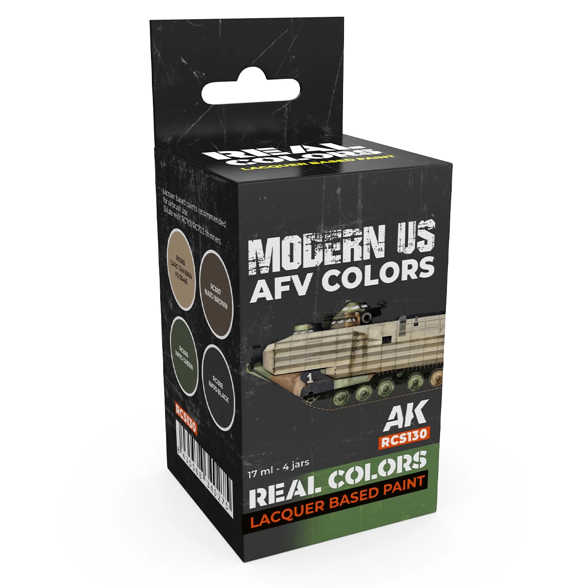 AK INTERACTIVE US Army Modern AFV Colors lakk alapú festék készlet 4x 17ml