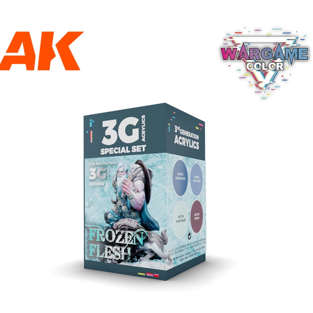 AK INTERACTIVE Wargame Color Set Frozen Flesh fagyás effektus akrilfesték készlet 4x 17ml