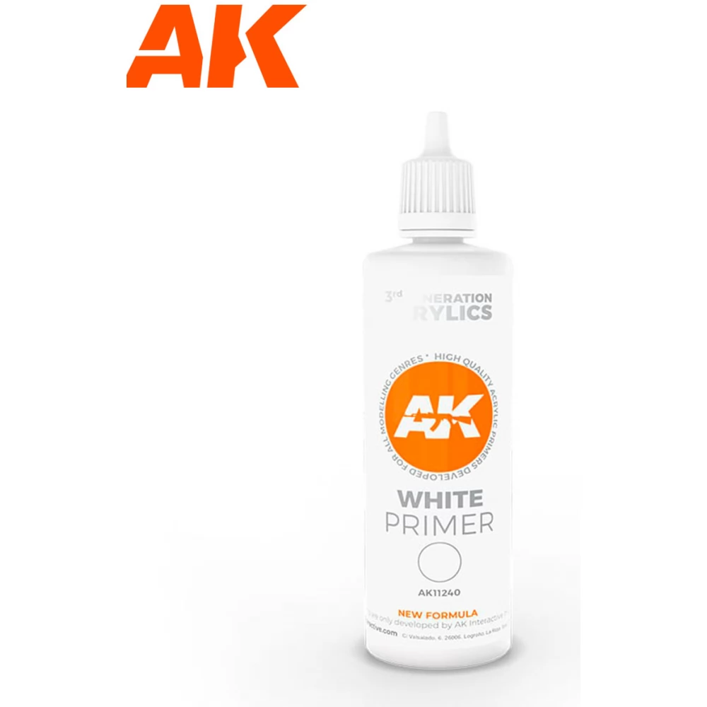 AK INTERACTIVE White Primer vízbázisú fehér alapozó 100 ml