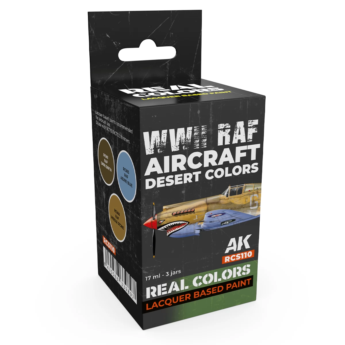 AK INTERACTIVE WWII RAF Aircraft Desert Colors lakk alapú festék készlet 3x 17ml