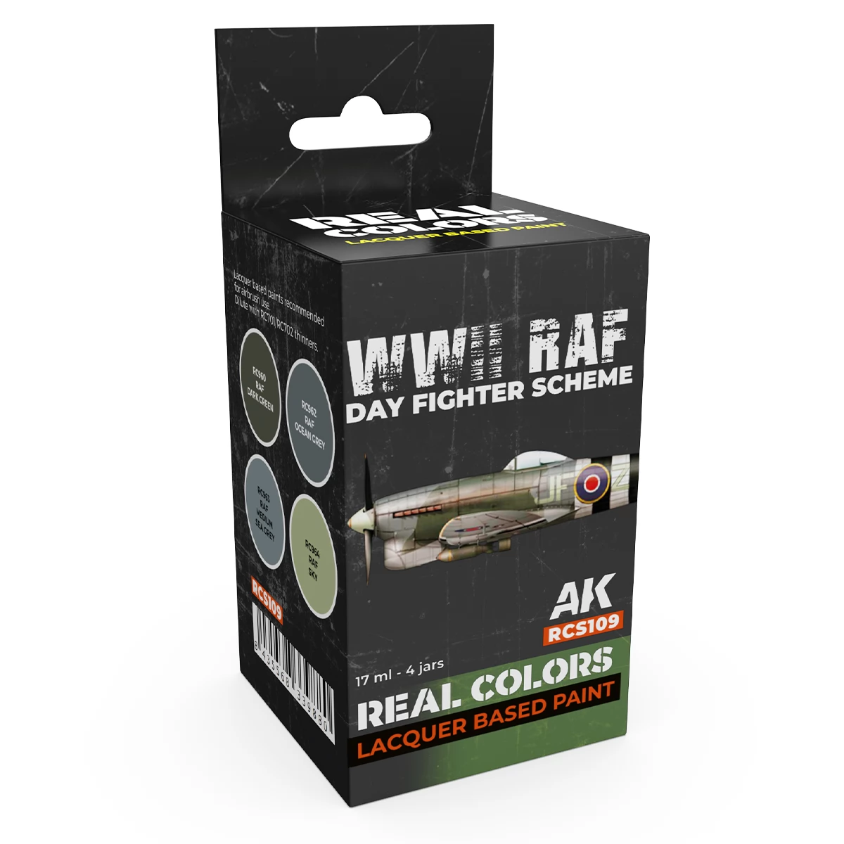 AK INTERACTIVE WWII RAF Day Fighter Scheme lakk alapú festék készlet 4x 17ml