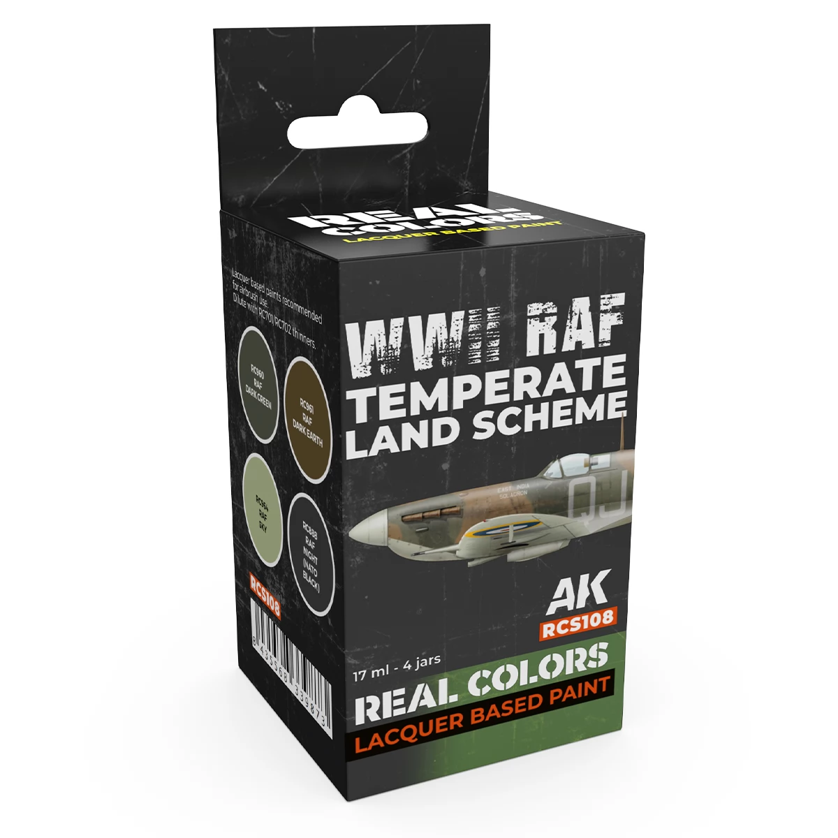 AK INTERACTIVE WWII RAF Temperate Land Scheme lakk alapú festék készlet 4x 17ml