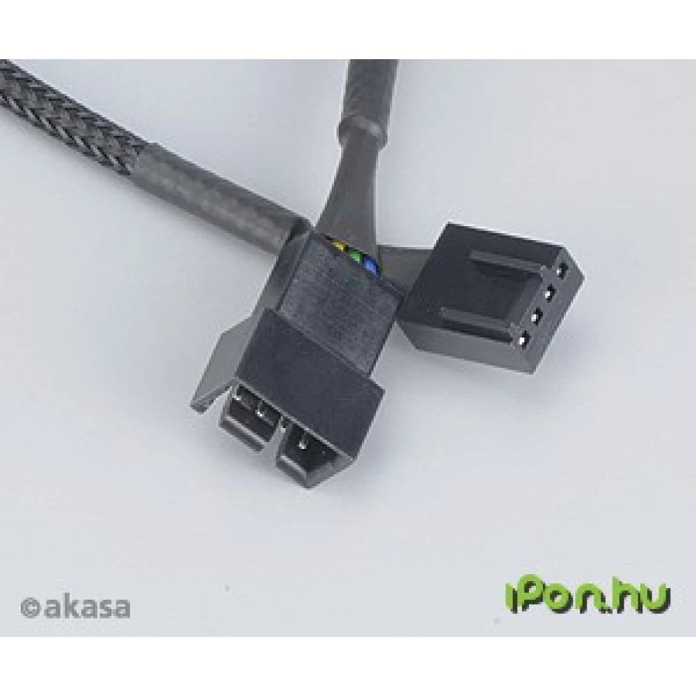 AKASA 2/3/4 pin Tápkábel Fekete 30cm AK-CBFA01-30