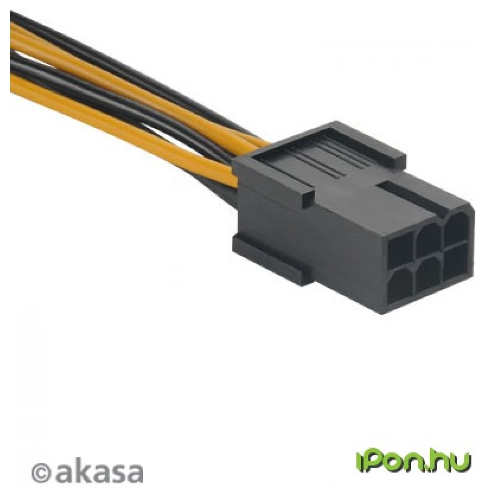 AKASA PCI Express 6 pin PCI Express 8 pin Tápkábel Fekete 10cm AK-CB052