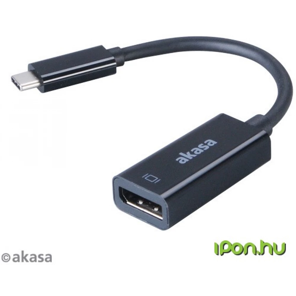AKASA USB 3.1 Type C DisplayPort Átalakító Fekete 15cm AK-CBCA05-15BK