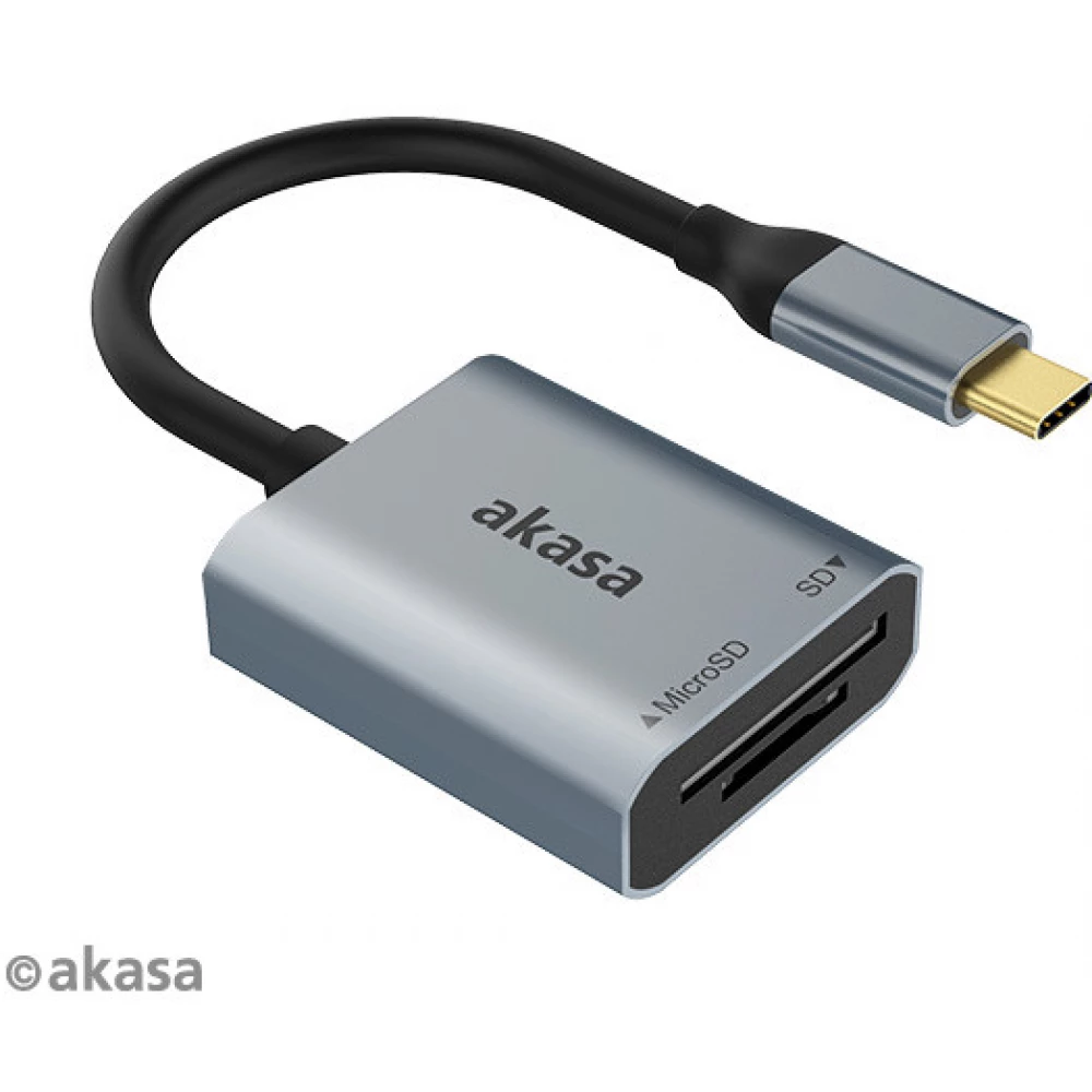 AKASA USB 3.2 Type-C Dual Card Reader