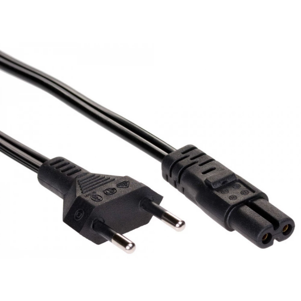 AKYGA 230V Piskóta Tápkábel Fekete 50cm AK-RD-04A