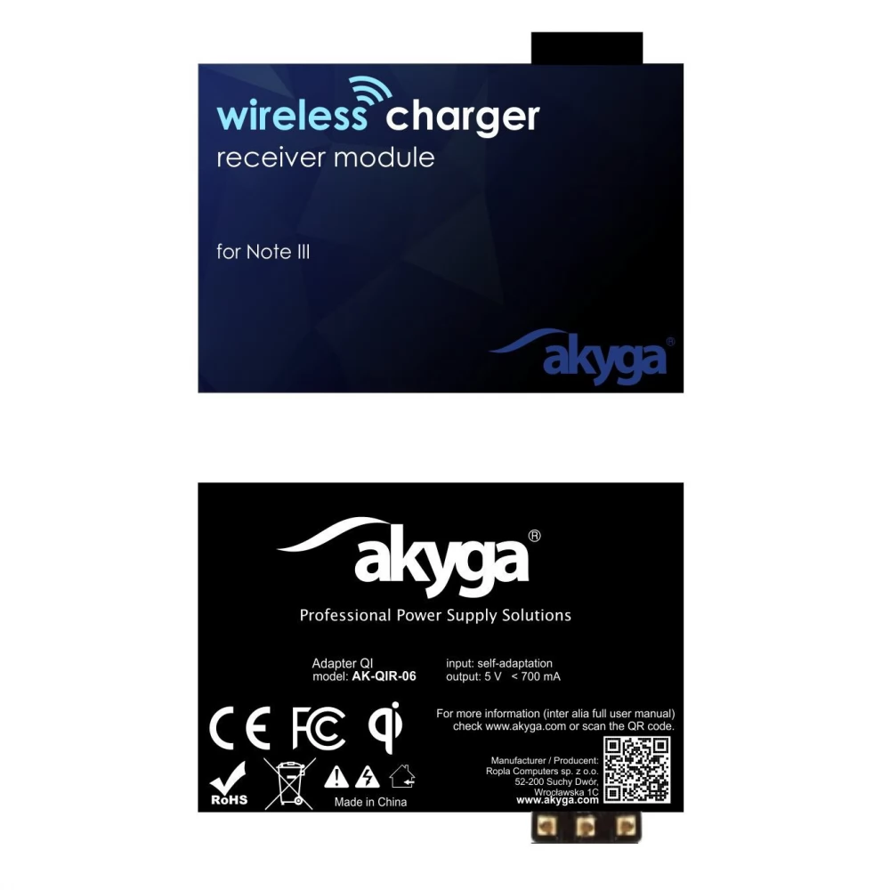 AKYGA AK-QIR-06 QI Adapter Note 3