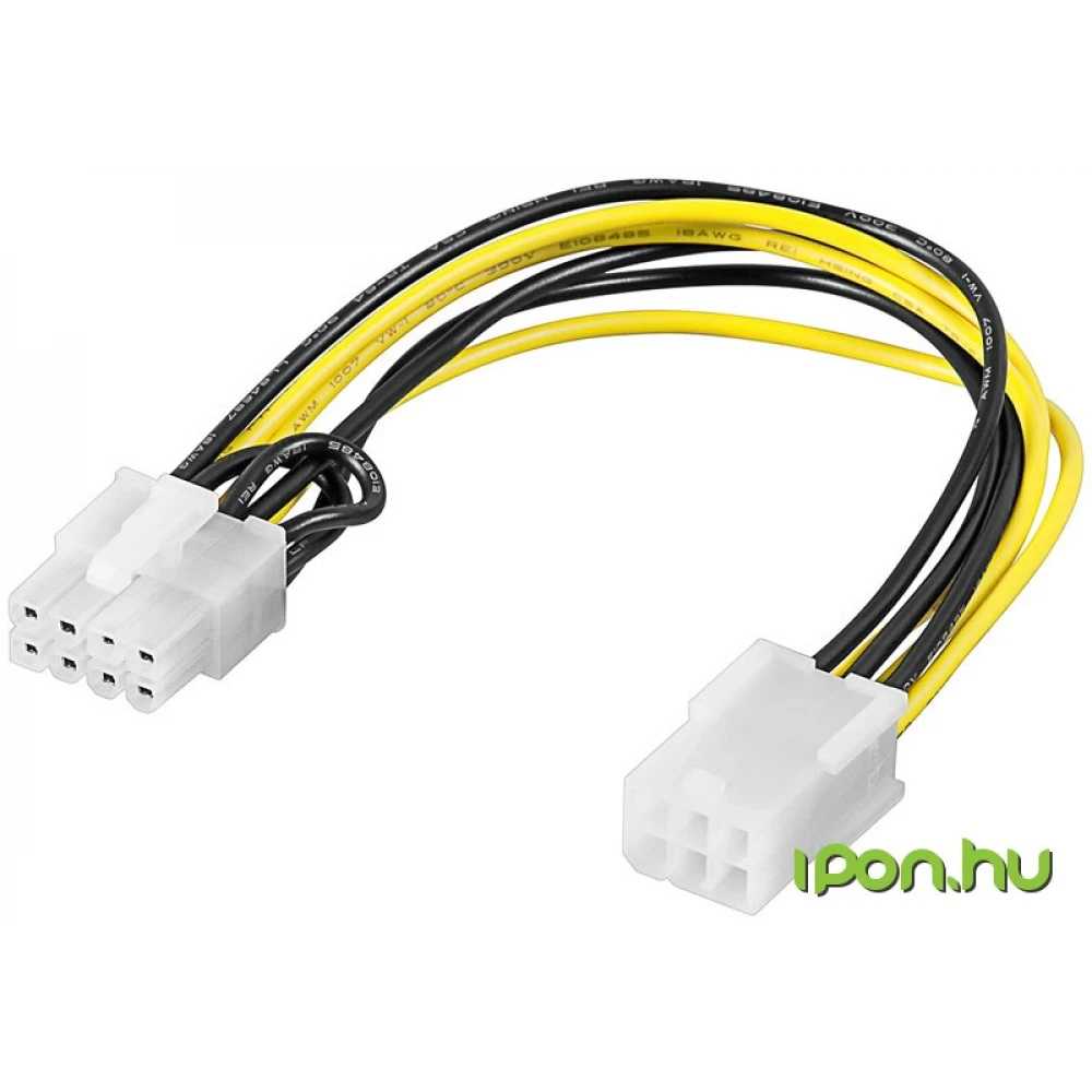 AKYGA PCI Express 8 pin PCI Express 6 pin Tápkábel Fehér 20cm AK-CA-07